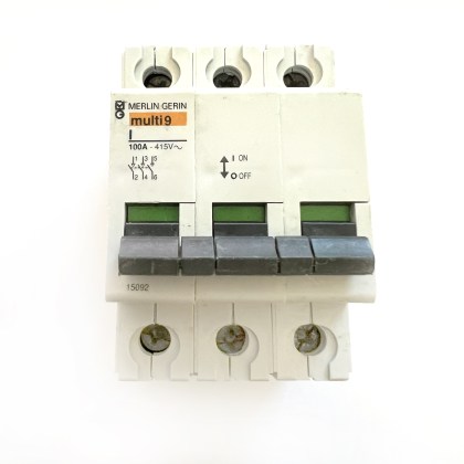 Merlin Gerin Multi9 15092 100A 100 Amp 3 Pole Phase Isolator Main Switch